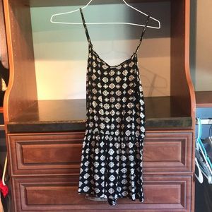 Black patterned romper